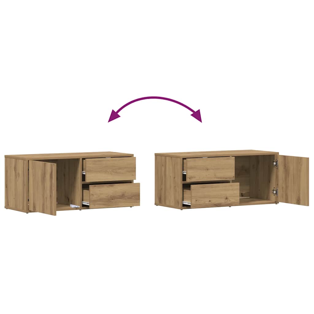 TV Cabinet Artisan Oak 80x34x35,5 cm Engineered Wood