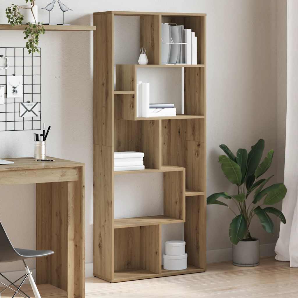 Bookcase Artisan Oak 67x24x161 cm Engineered Wood