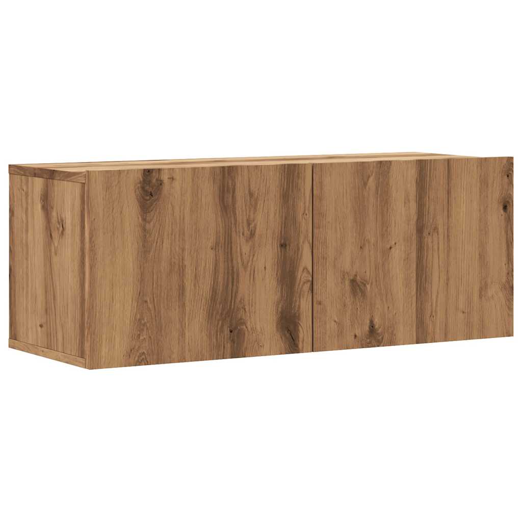 vidaXL Wall Mounted TV Cabinet Artisan Oak 80x30x30 cm Engineered Wood