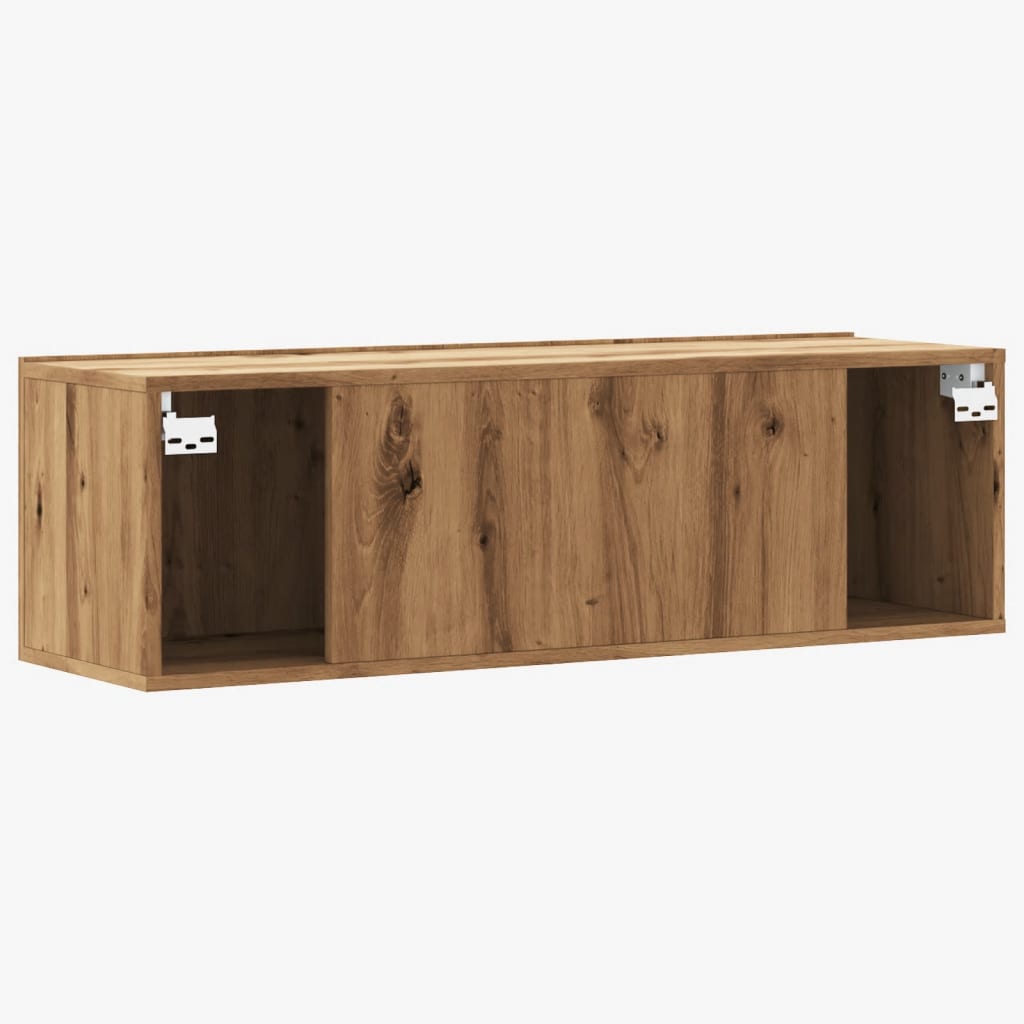 vidaXL Wall Mounted TV Cabinet Artisan Oak 100x30x30 cm Engineered Wood