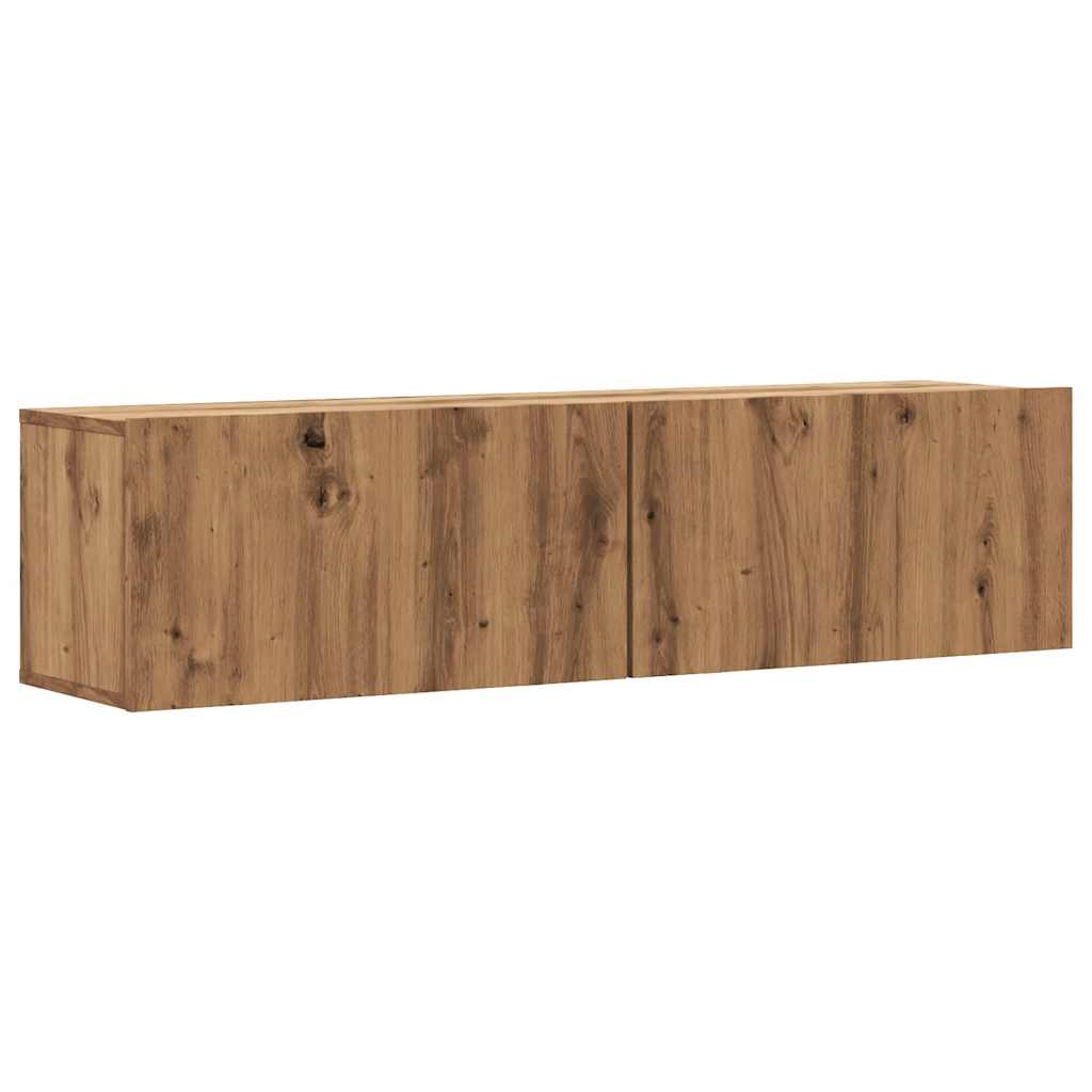 vidaXL Wall Mounted TV Cabinet Artisan Oak 120x30x30 cm Engineered Wood