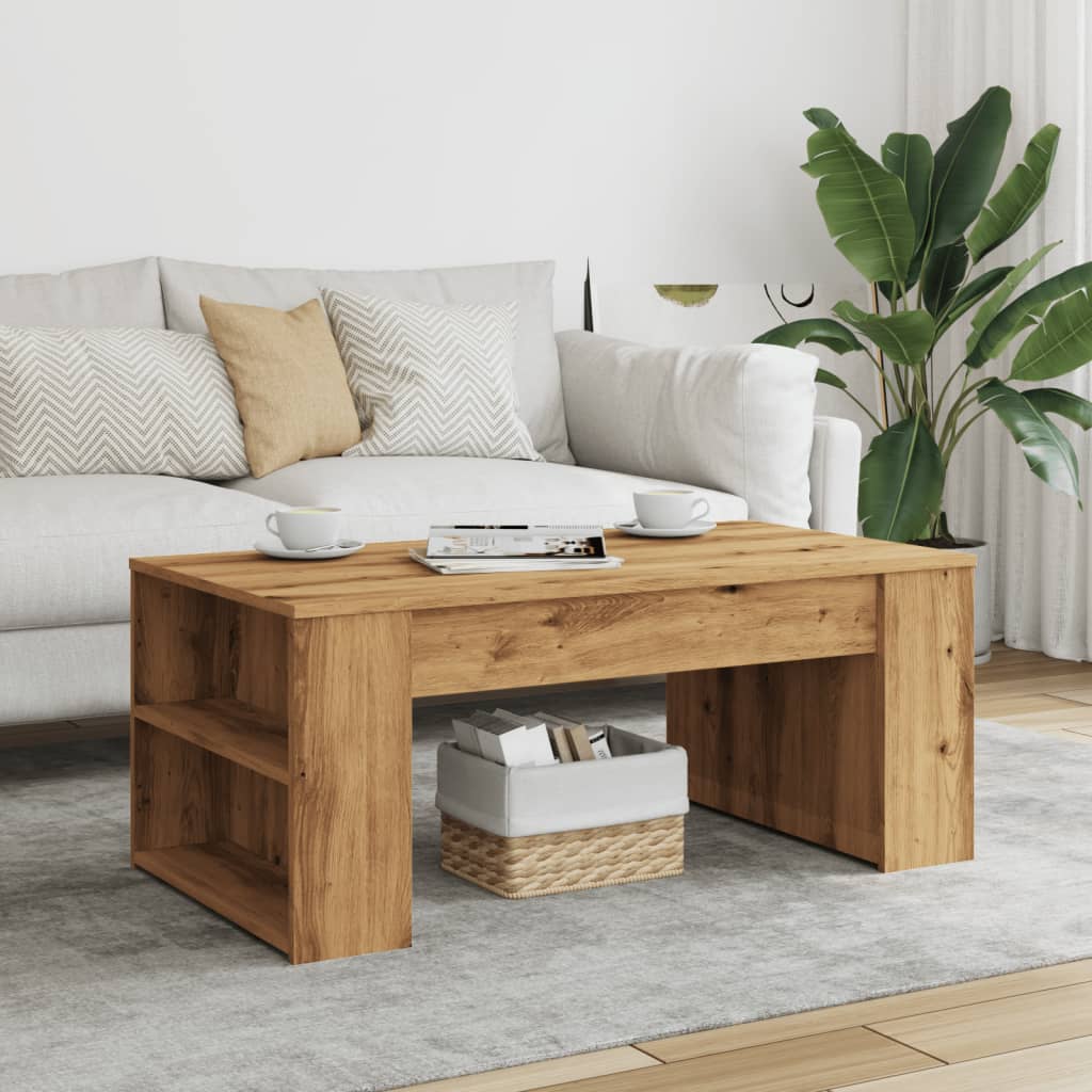 vidaXL Coffee Table Artisan Oak 102x55x42 cm Engineered Wood