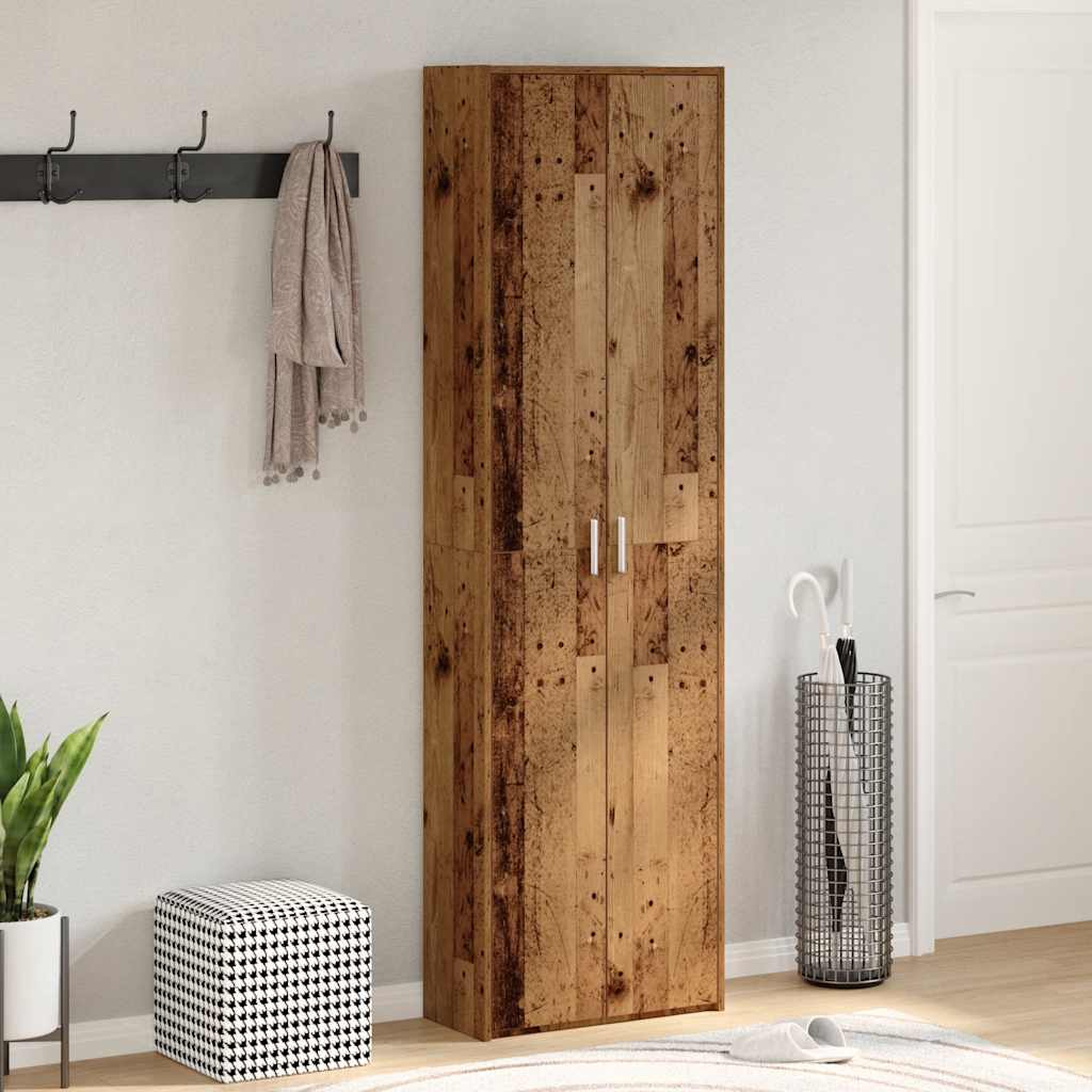 vidaXL Hallway Wardrobe Old Wood 55x25x189 cm Engineered Wood