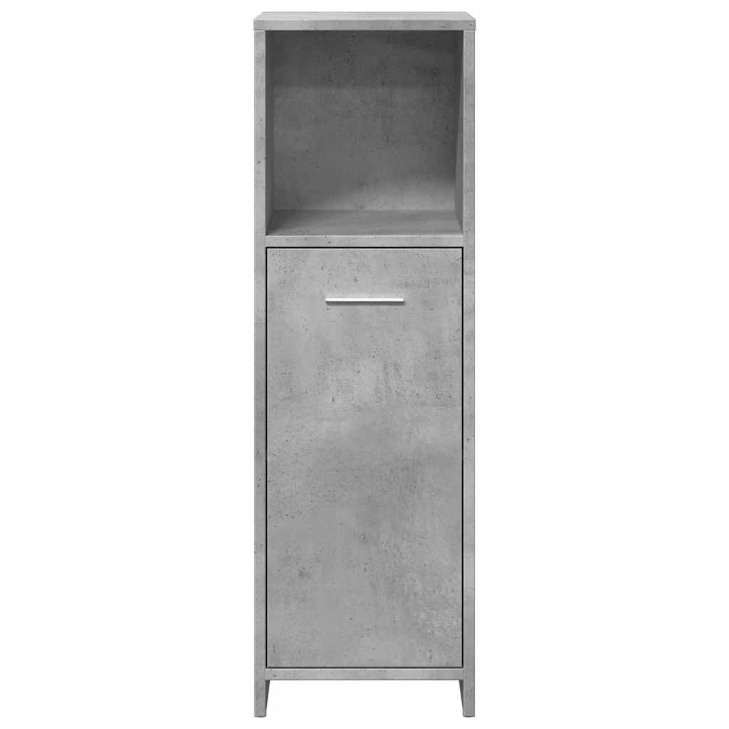 vidaXL Bathroom Cabinet Concrete Grey 30x30x95 cm Engineered Wood