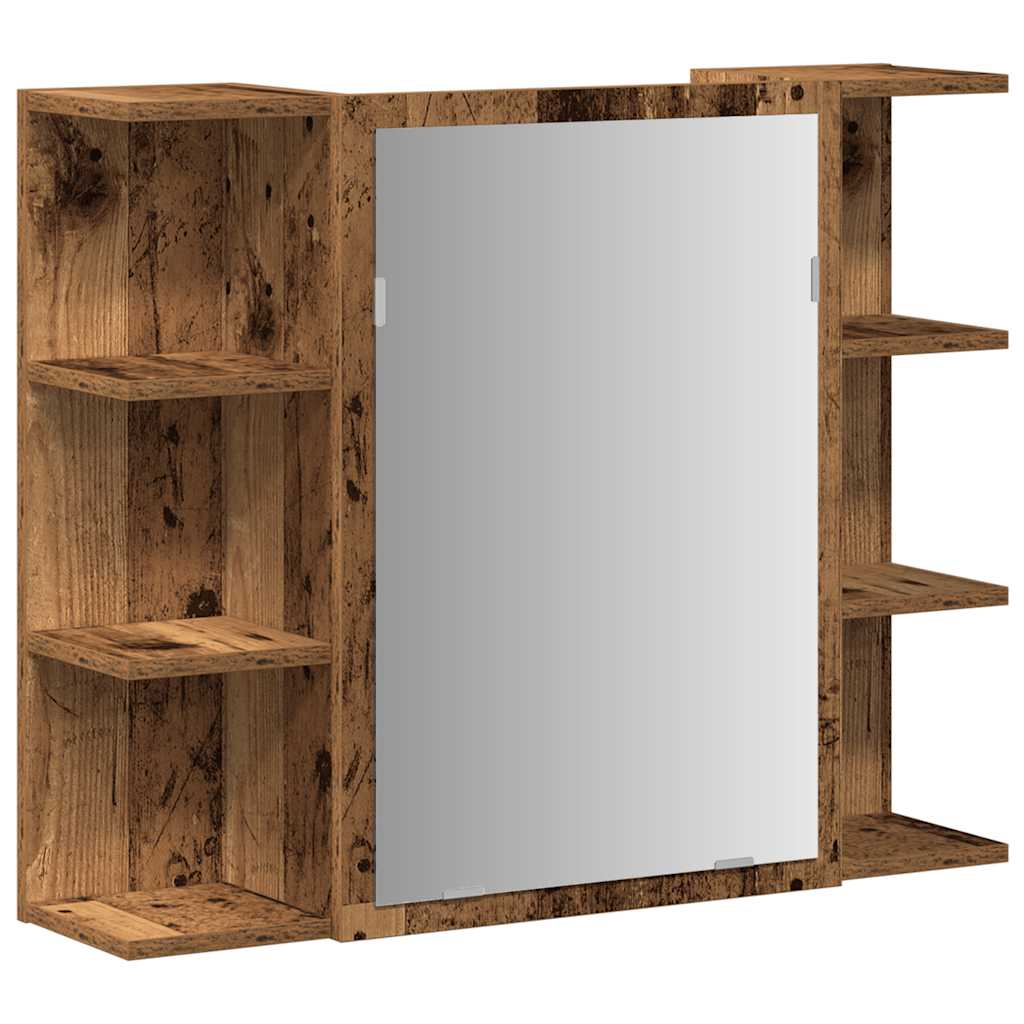 Bathroom Mirror Cabinet Old Wood 80x20,5x64 cm Engineered Wood