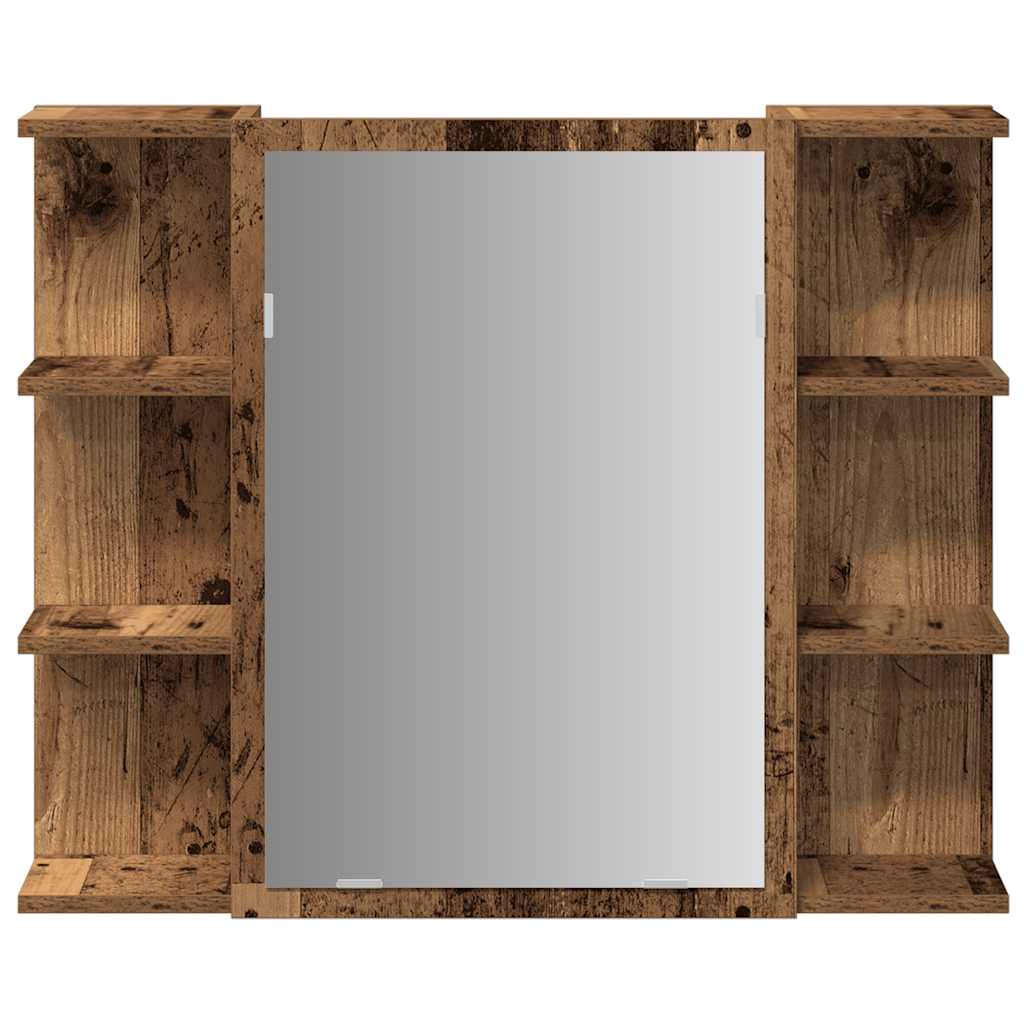 Bathroom Mirror Cabinet Old Wood 80x20,5x64 cm Engineered Wood