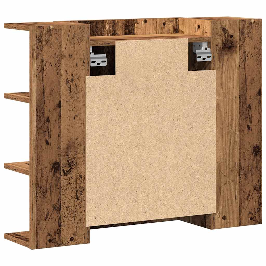 Bathroom Mirror Cabinet Old Wood 80x20,5x64 cm Engineered Wood