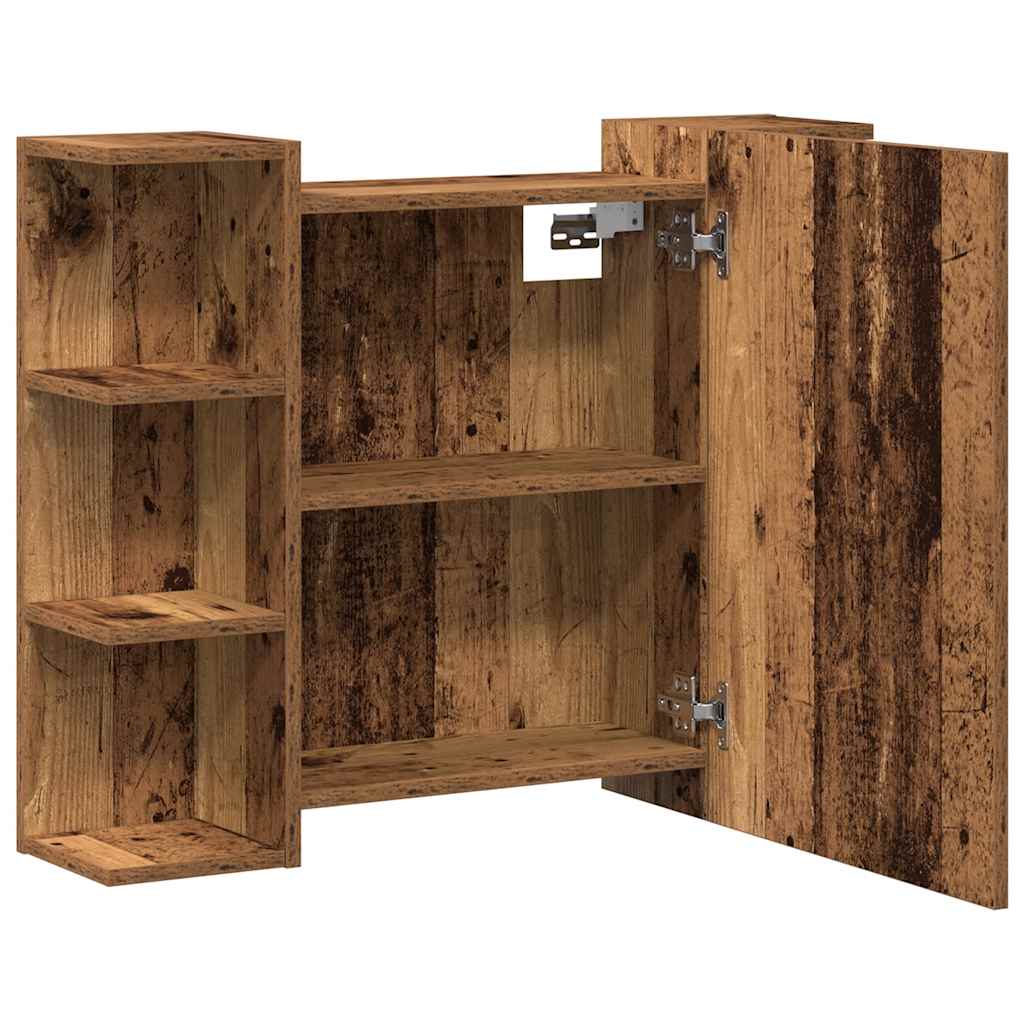 Bathroom Mirror Cabinet Old Wood 80x20,5x64 cm Engineered Wood