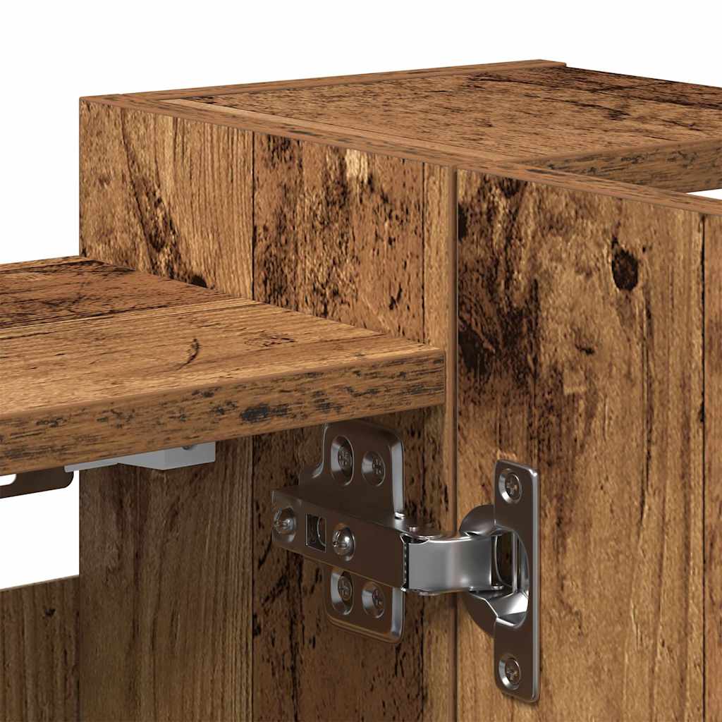 Bathroom Mirror Cabinet Old Wood 80x20,5x64 cm Engineered Wood