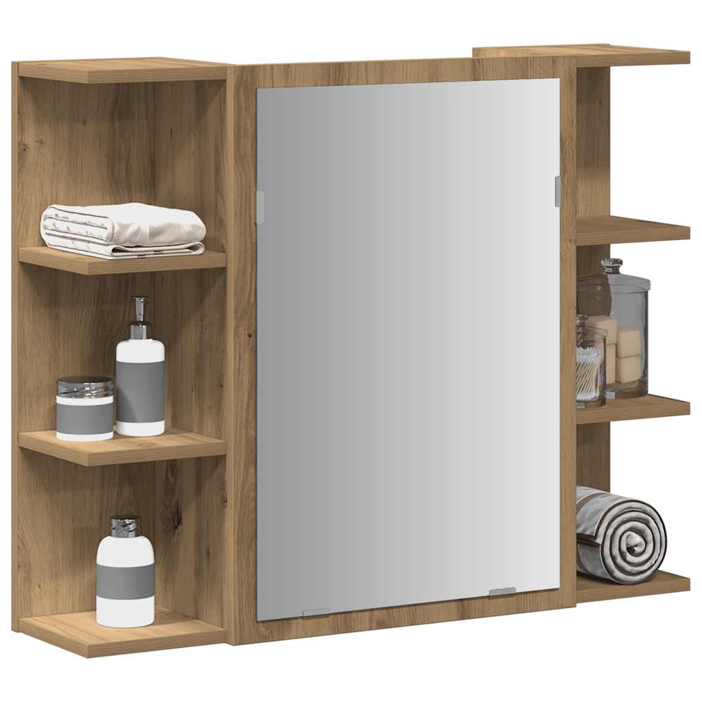 Bathroom Mirror Cabinet Artisan Oak 80x20.5x64 cm