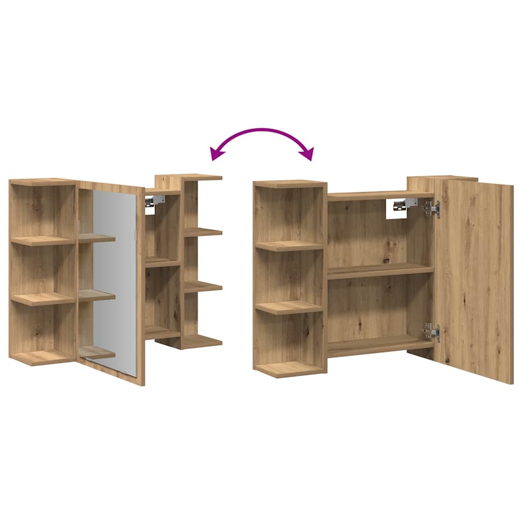 Bathroom Mirror Cabinet Artisan Oak 80x20.5x64 cm