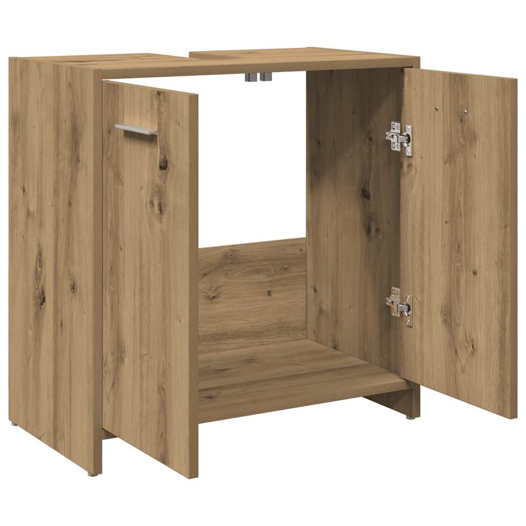 Bathroom Sink Cabinet Artisan Oak 60x33x60 cm Engineered Wood