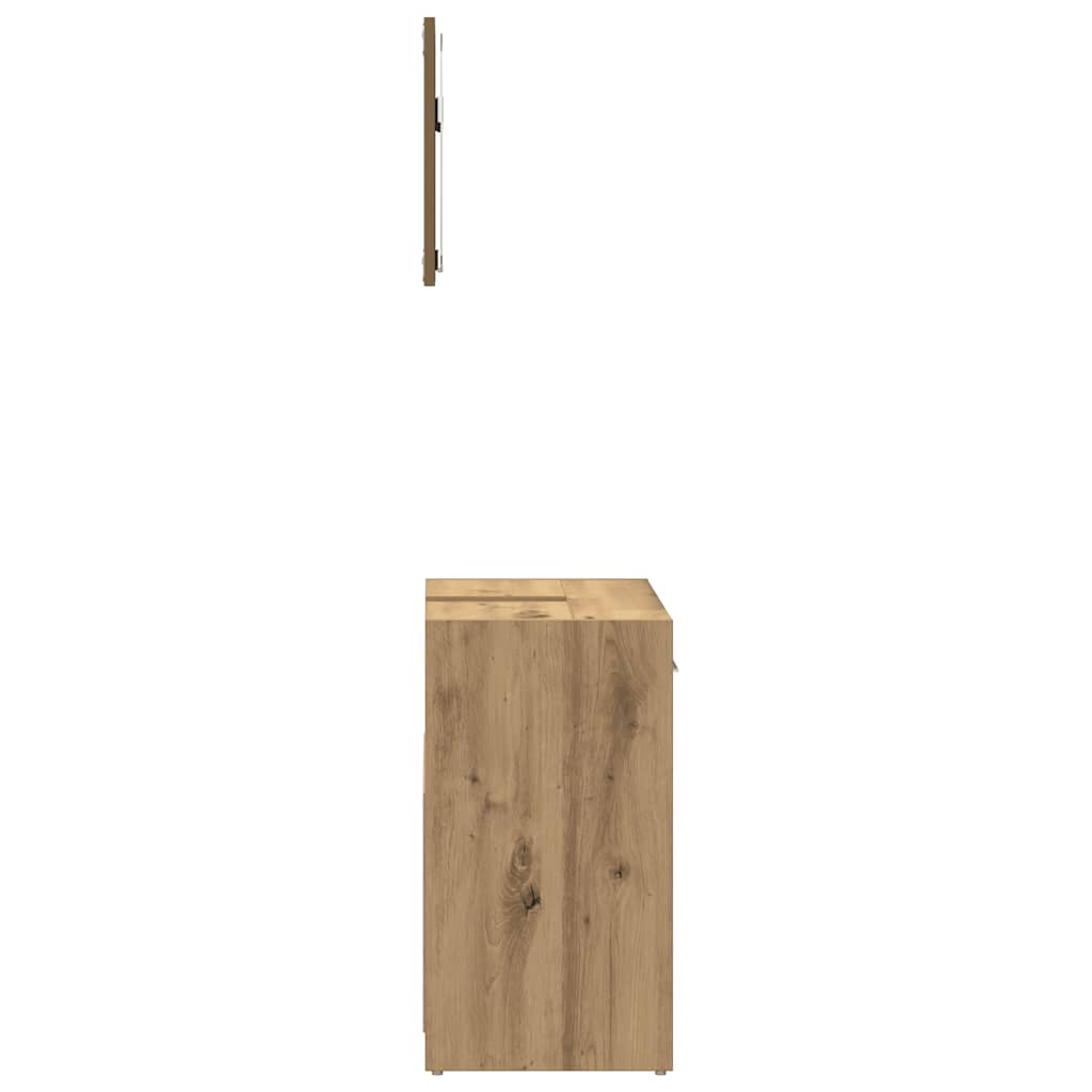 Bathroom Cabinet with Mirror Artisan Oak Engineered Wood
