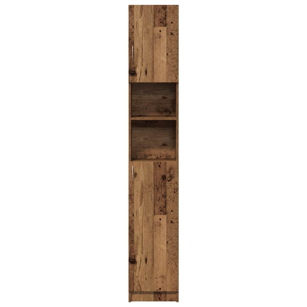 Bathroom Cabinet Old Wood 32x25,5x190 cm Engineered Wood