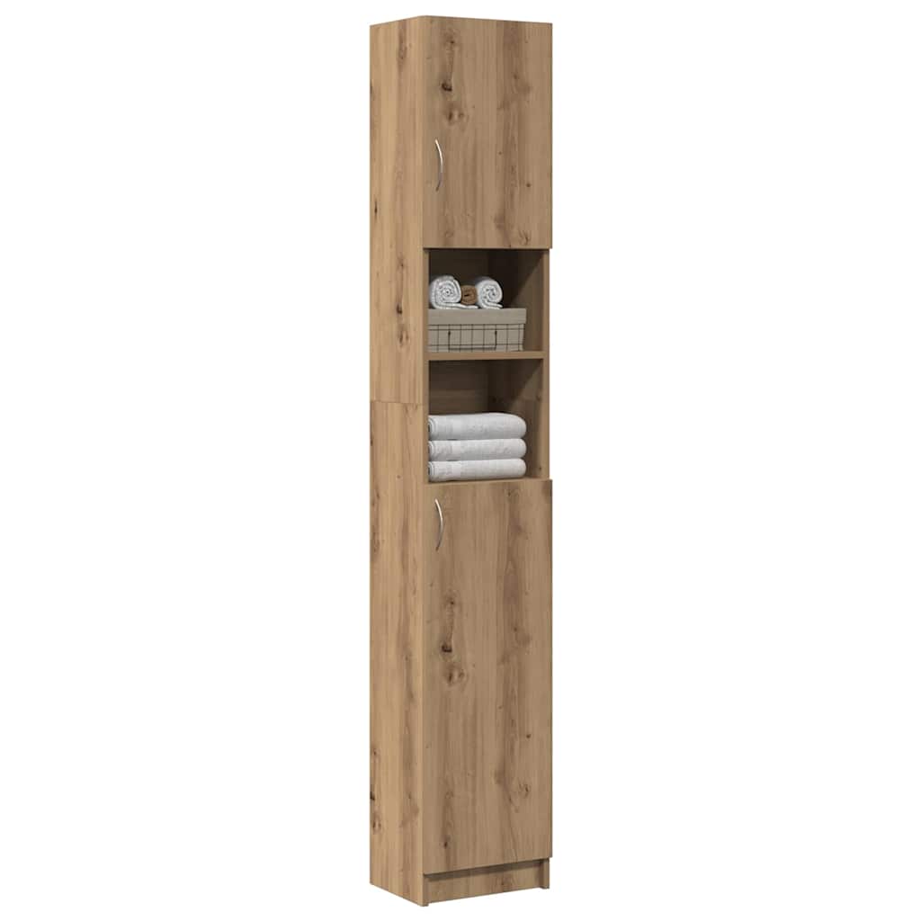 Bathroom Cabinet Artisan Oak 32x25,5x190 cm Engineered Wood