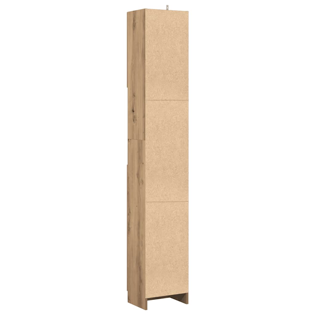 Bathroom Cabinet Artisan Oak 32x25,5x190 cm Engineered Wood