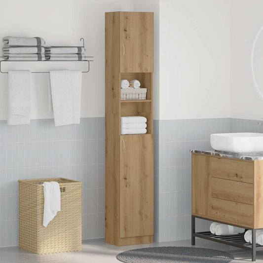 Bathroom Cabinet Artisan Oak 32x25,5x190 cm Engineered Wood