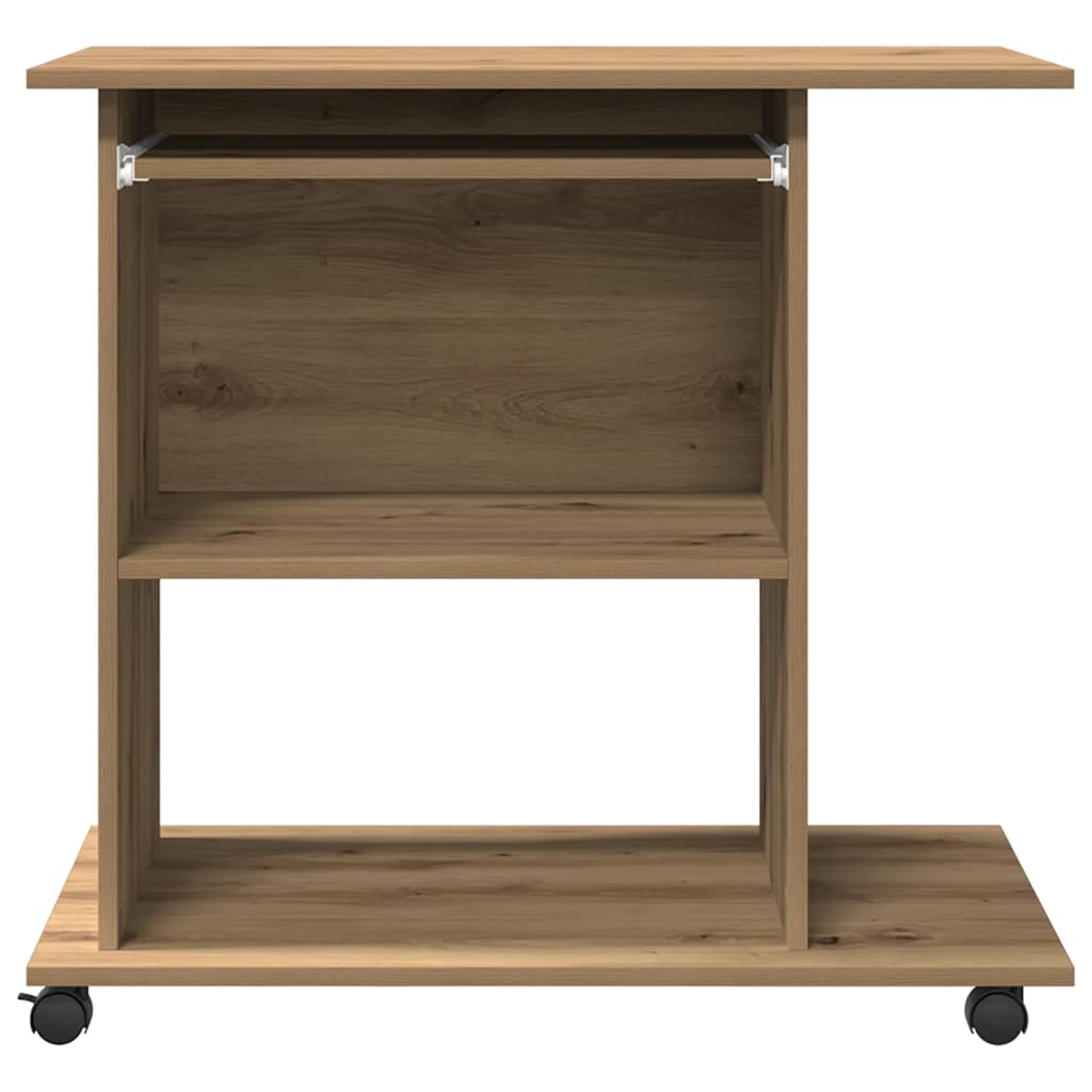 vidaXL Computer Desk Artisan Oak 80x50x75 cm Engineered Wood