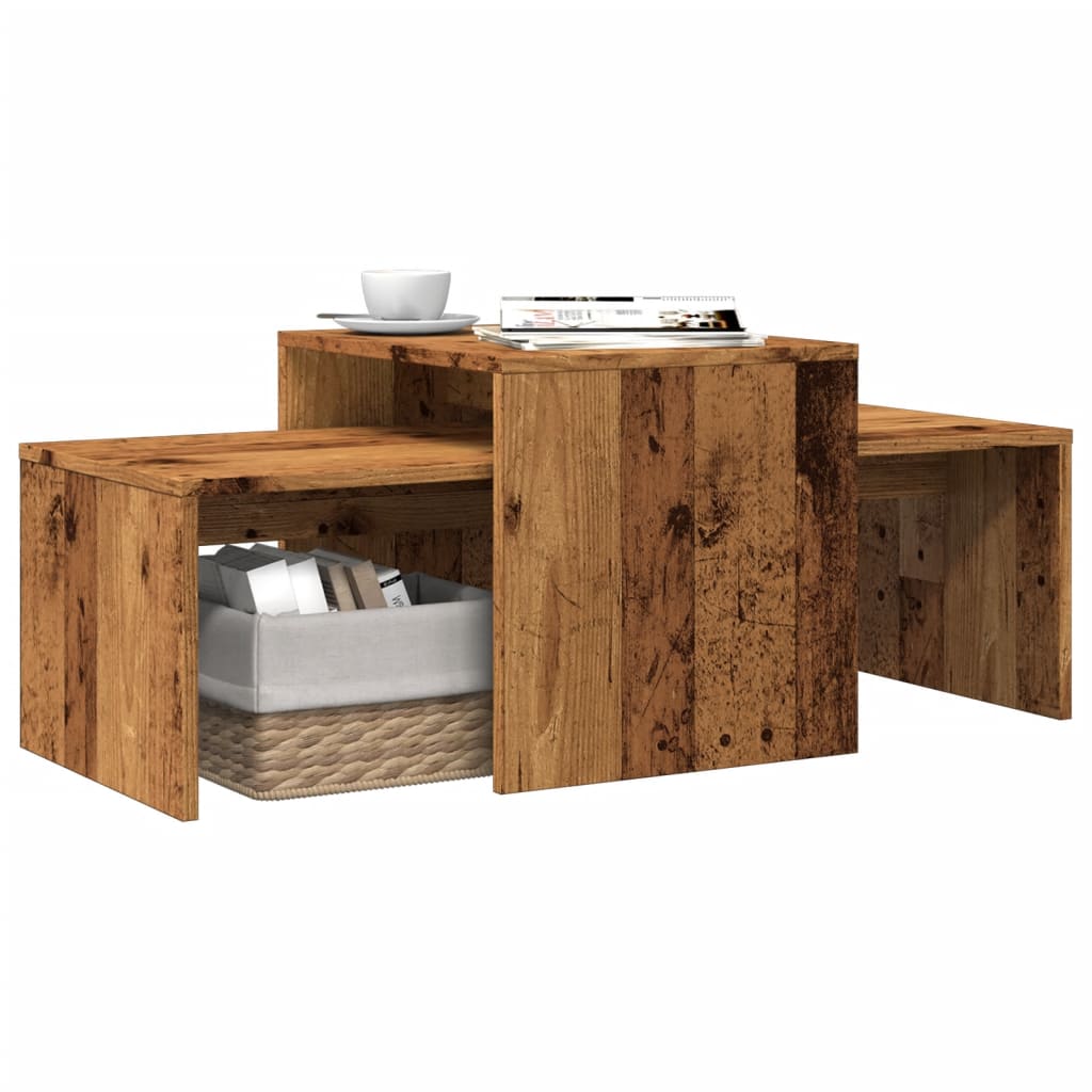 Coffee Table Old Wood 100x48x40 cm Engineered Wood