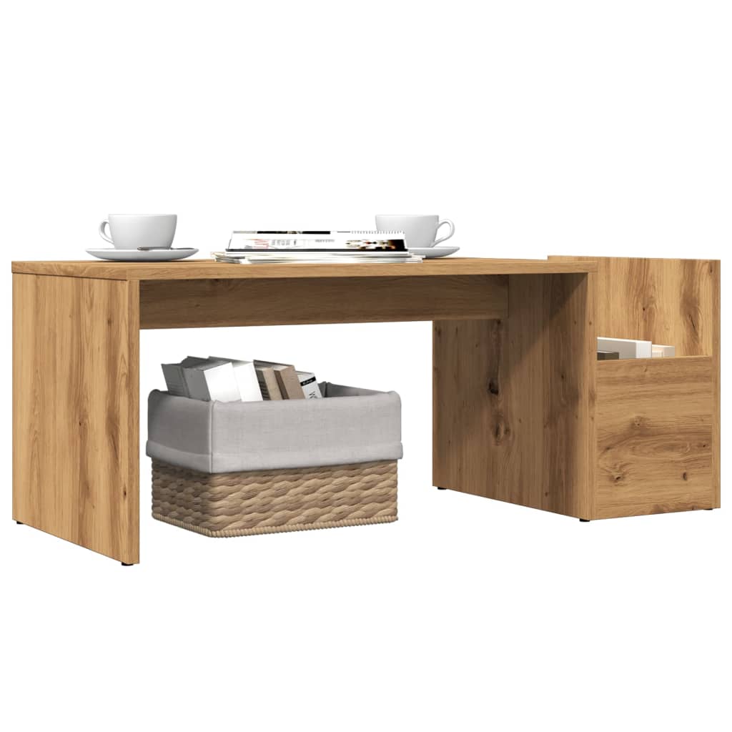 Coffee Table Artisan Oak 90x45x35 cm Engineered Wood