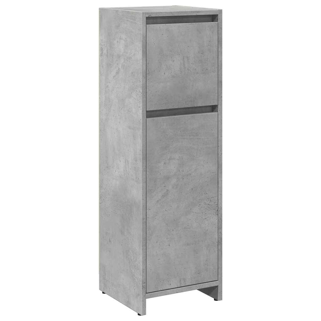 vidaXL Bathroom Cabinet Concrete Grey 30x30x95 cm Engineered Wood