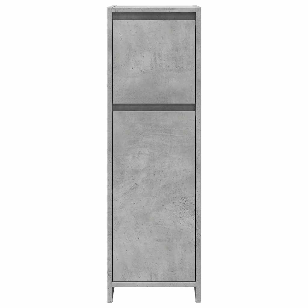 vidaXL Bathroom Cabinet Concrete Grey 30x30x95 cm Engineered Wood