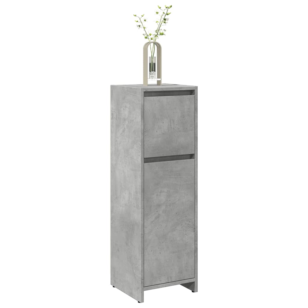 vidaXL Bathroom Cabinet Concrete Grey 30x30x95 cm Engineered Wood