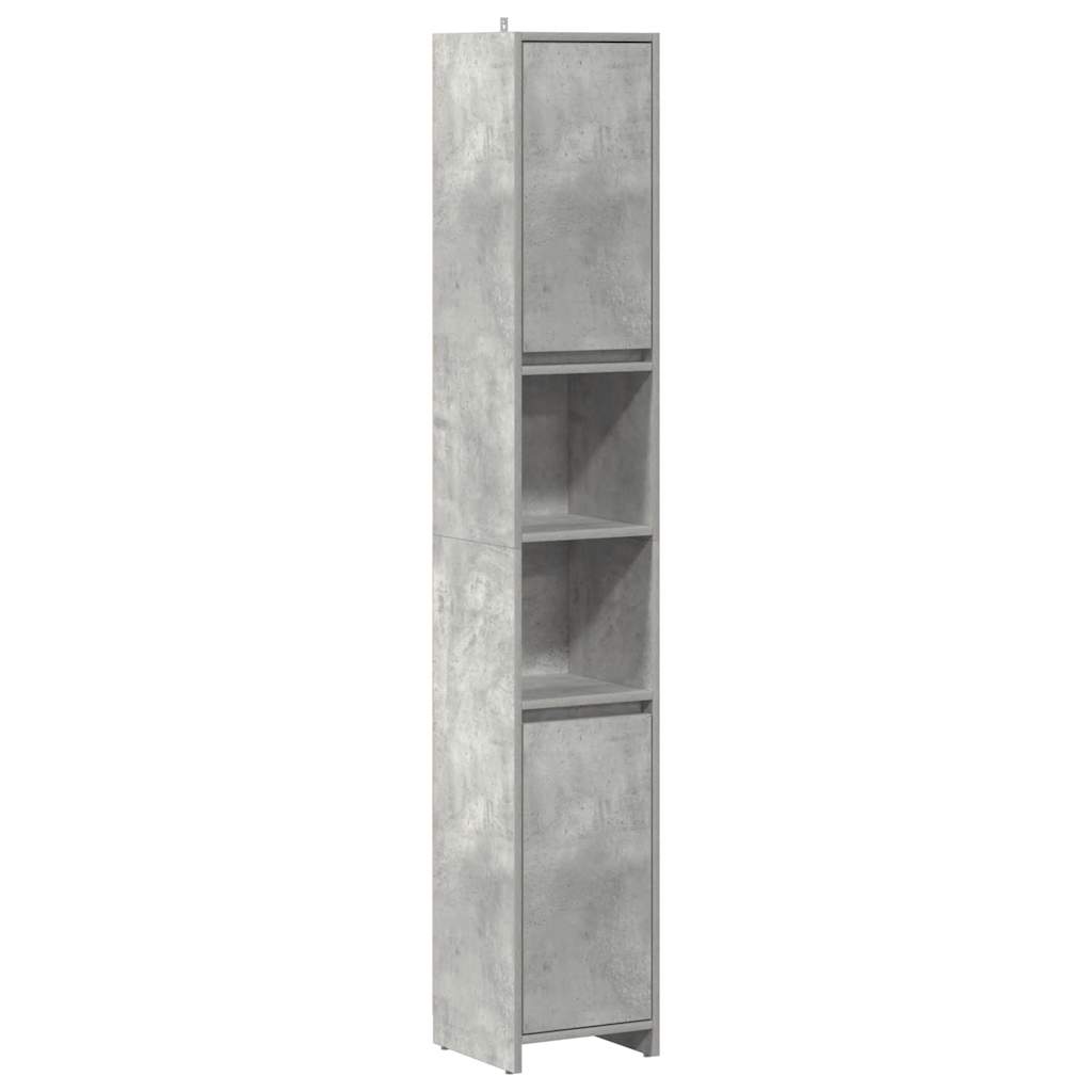 Bathroom Cabinet Concrete Grey 30x30x183,5 cm Engineered Wood