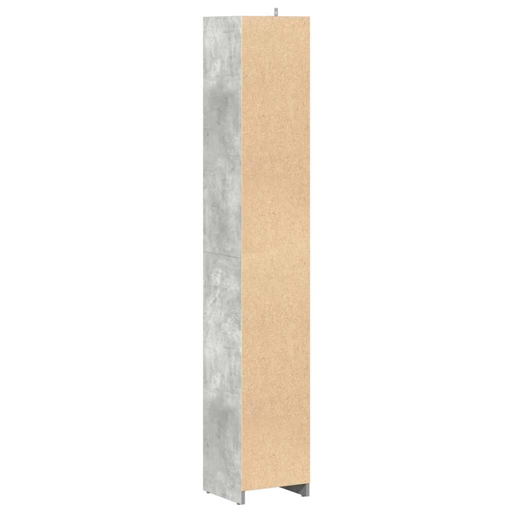 Bathroom Cabinet Concrete Grey 30x30x183,5 cm Engineered Wood