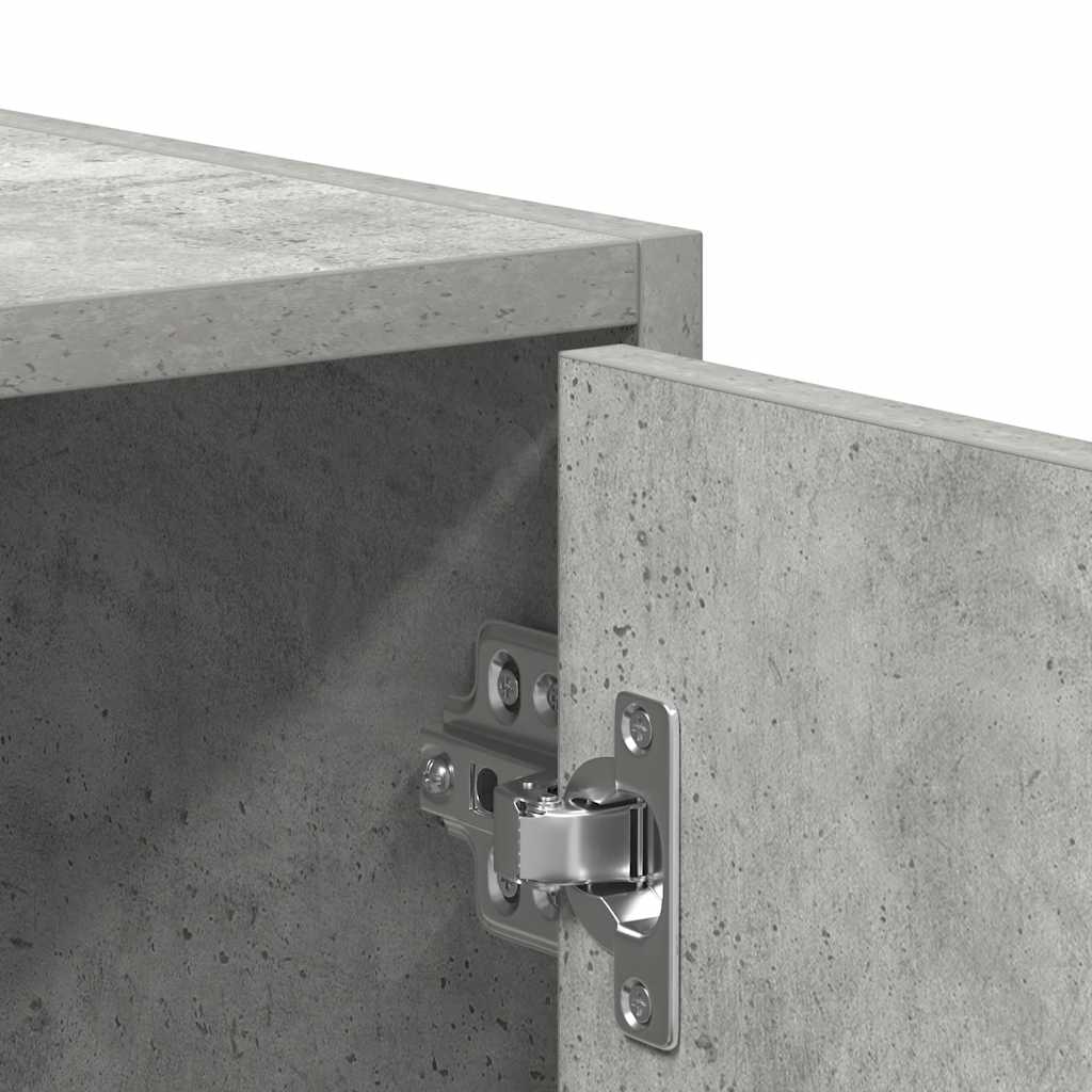 Bathroom Cabinet Concrete Grey 30x30x183,5 cm Engineered Wood
