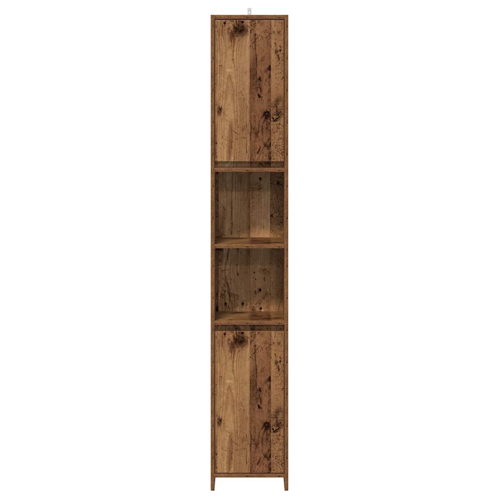 Bathroom Cabinet Old Wood 30x30x183,5 cm Engineered Wood