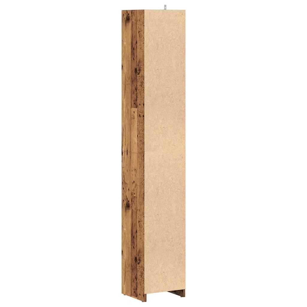 Bathroom Cabinet Old Wood 30x30x183,5 cm Engineered Wood