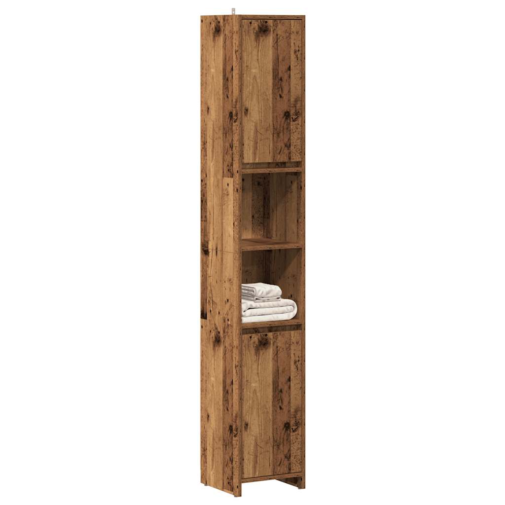 Bathroom Cabinet Old Wood 30x30x183,5 cm Engineered Wood