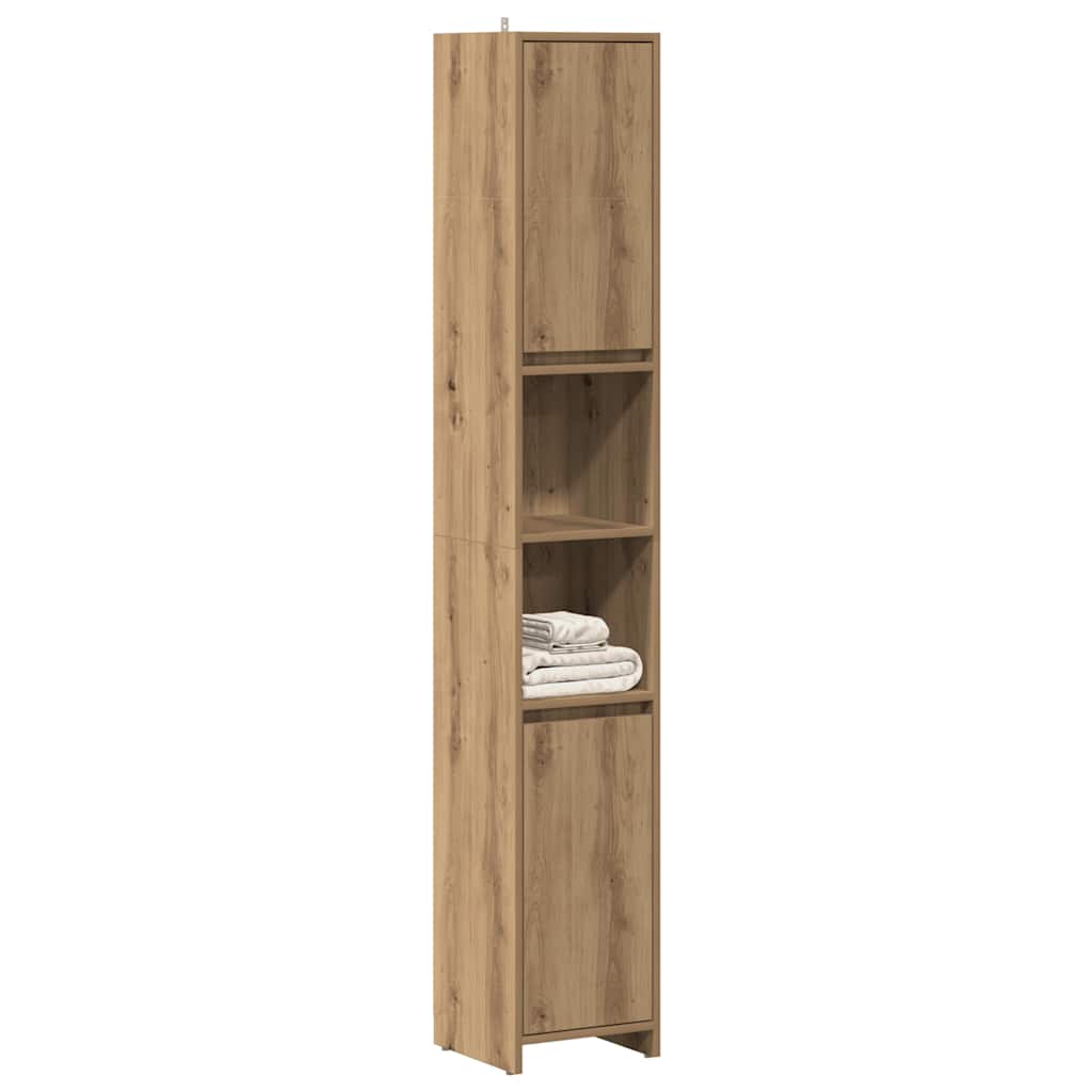 Bathroom Cabinet Artisan Oak 30x30x183,5 cm Engineered Wood