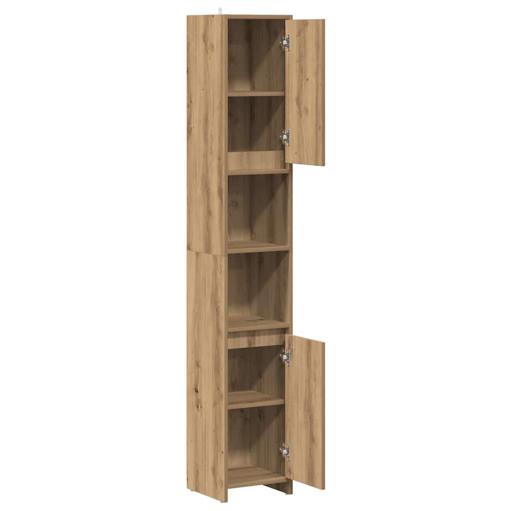 Bathroom Cabinet Artisan Oak 30x30x183,5 cm Engineered Wood