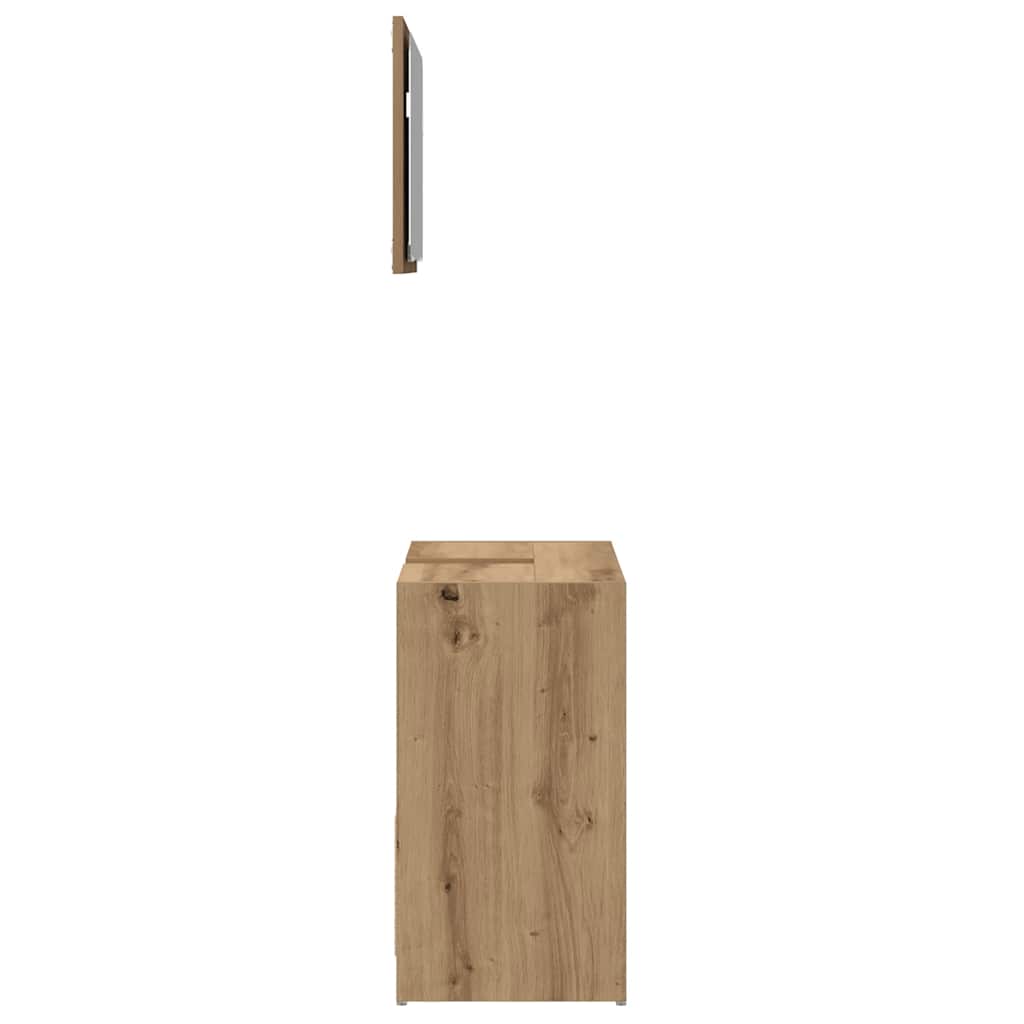2 Piece Bathroom Furniture Set Artisan Oak Engineered Wood
