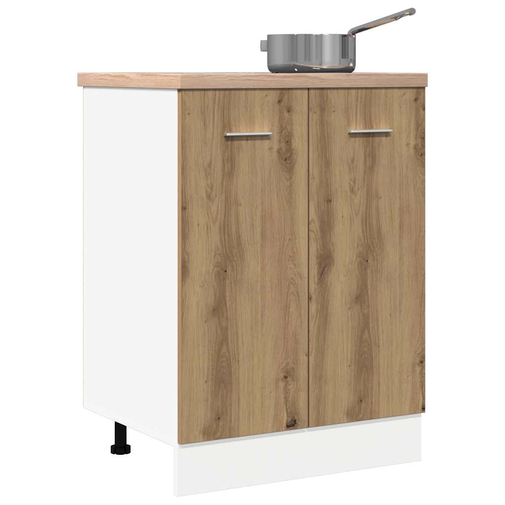 Bottom Cabinet "Lyon" Artisan Oak 60x46x81,5 cm Engineered Wood