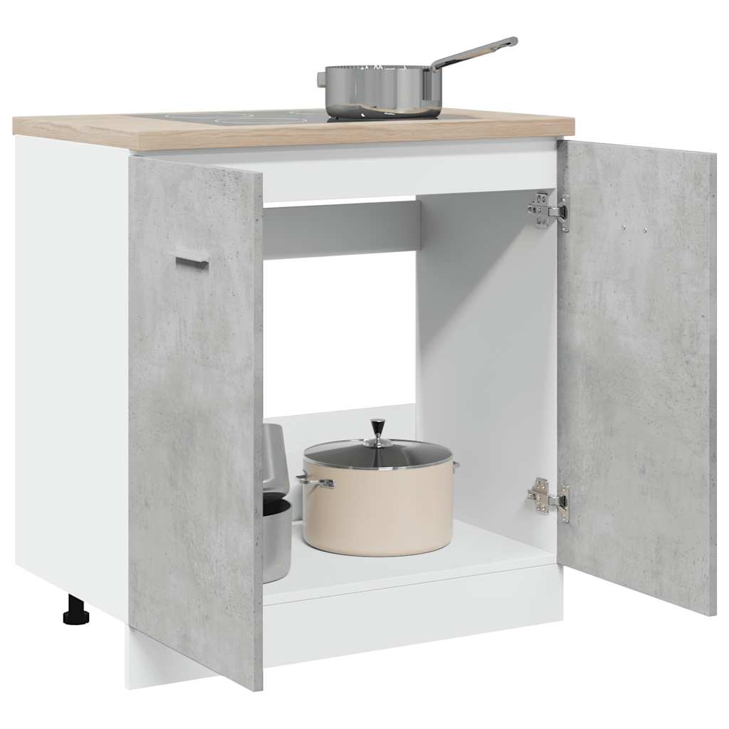 Sink Bottom Cabinet "Lyon" Concrete Grey 80x46x81.5 cm
