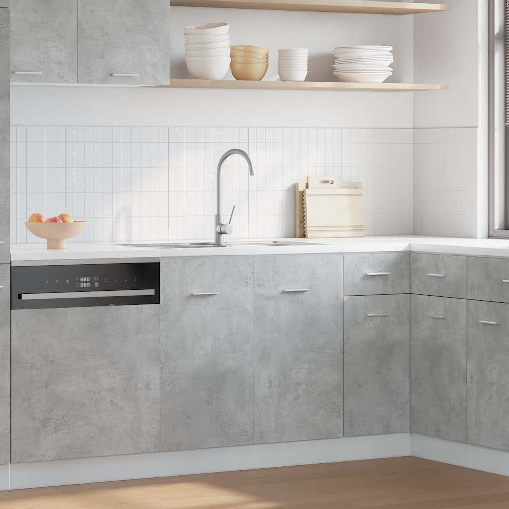 Sink Bottom Cabinet "Lyon" Concrete Grey 80x46x81.5 cm