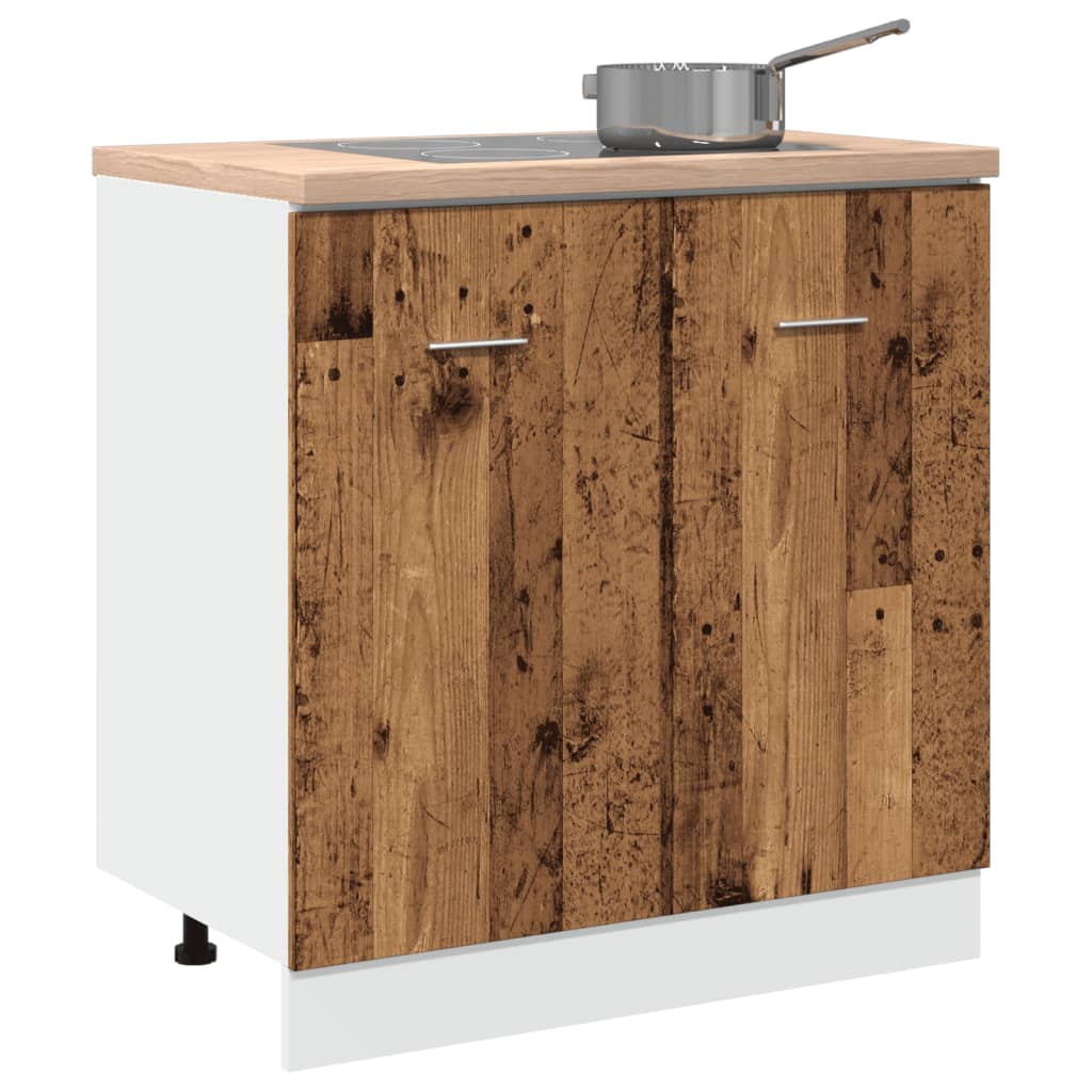 vidaXL Sink Bottom Cabinet Old Wood 80x46x81.5 cm Engineered Wood