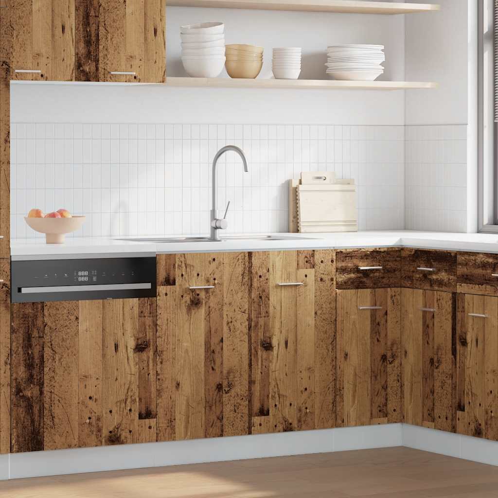 Sink Bottom Cabinet "Lyon" Old Wood 80x46x81,5 cm Engineered Wood