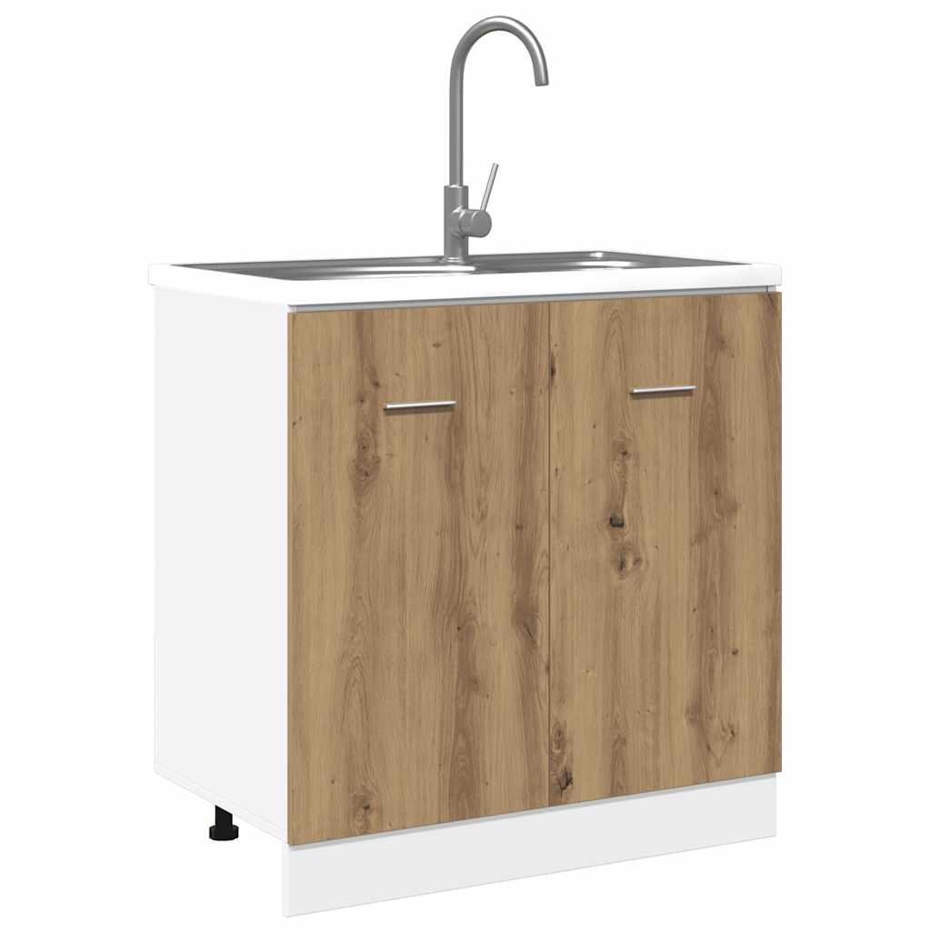 Sink Bottom Cabinet "Lyon" Artisan Oak 80x46x81.5 cm