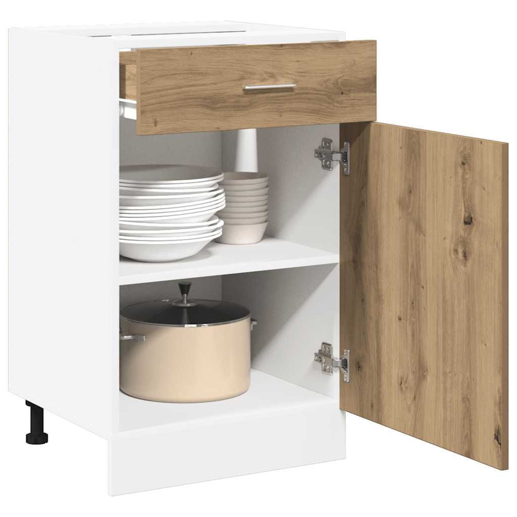Drawer Bottom Cabinet Lyon Artisan Oak 40x46x81.5 cm Engineered Wood