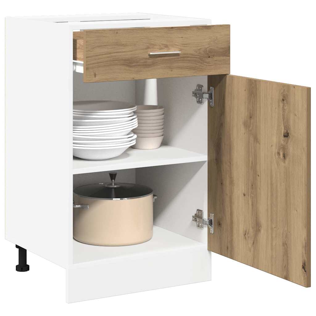 Drawer Bottom Cabinet "Lyon" Artisan Oak 40x46x81.5 cm
