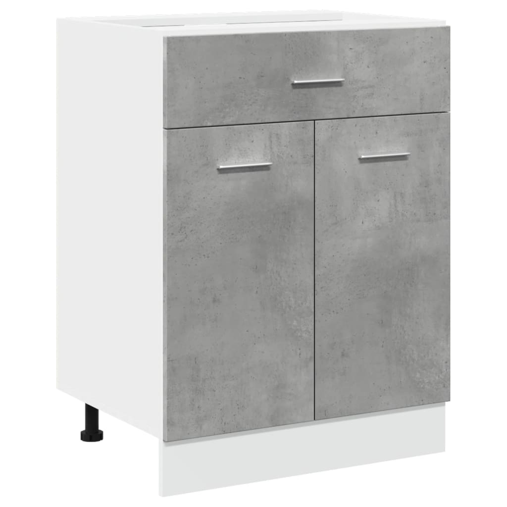 vidaXL Drawer Bottom Cabinet Concrete Grey 60x46x81.5 cm Engineered Wood