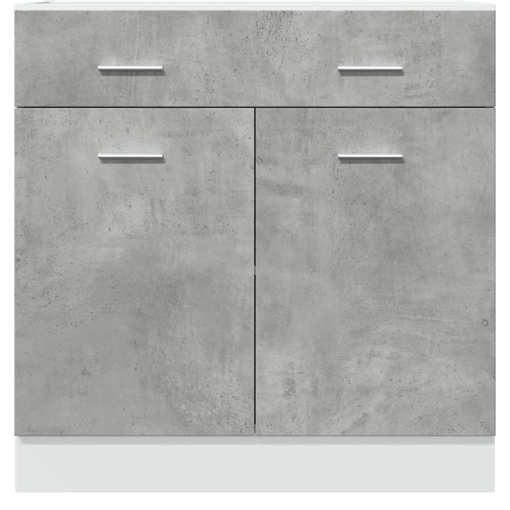 vidaXL Drawer Bottom Cabinet Concrete Grey 80x46x81.5 cm Engineered Wood