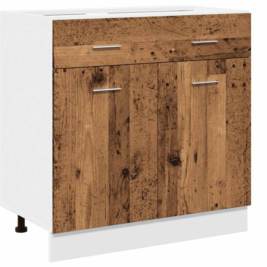 vidaXL Drawer Bottom Cabinet Lyon Old Wood 80x46x81.5 cm Engineered Wood