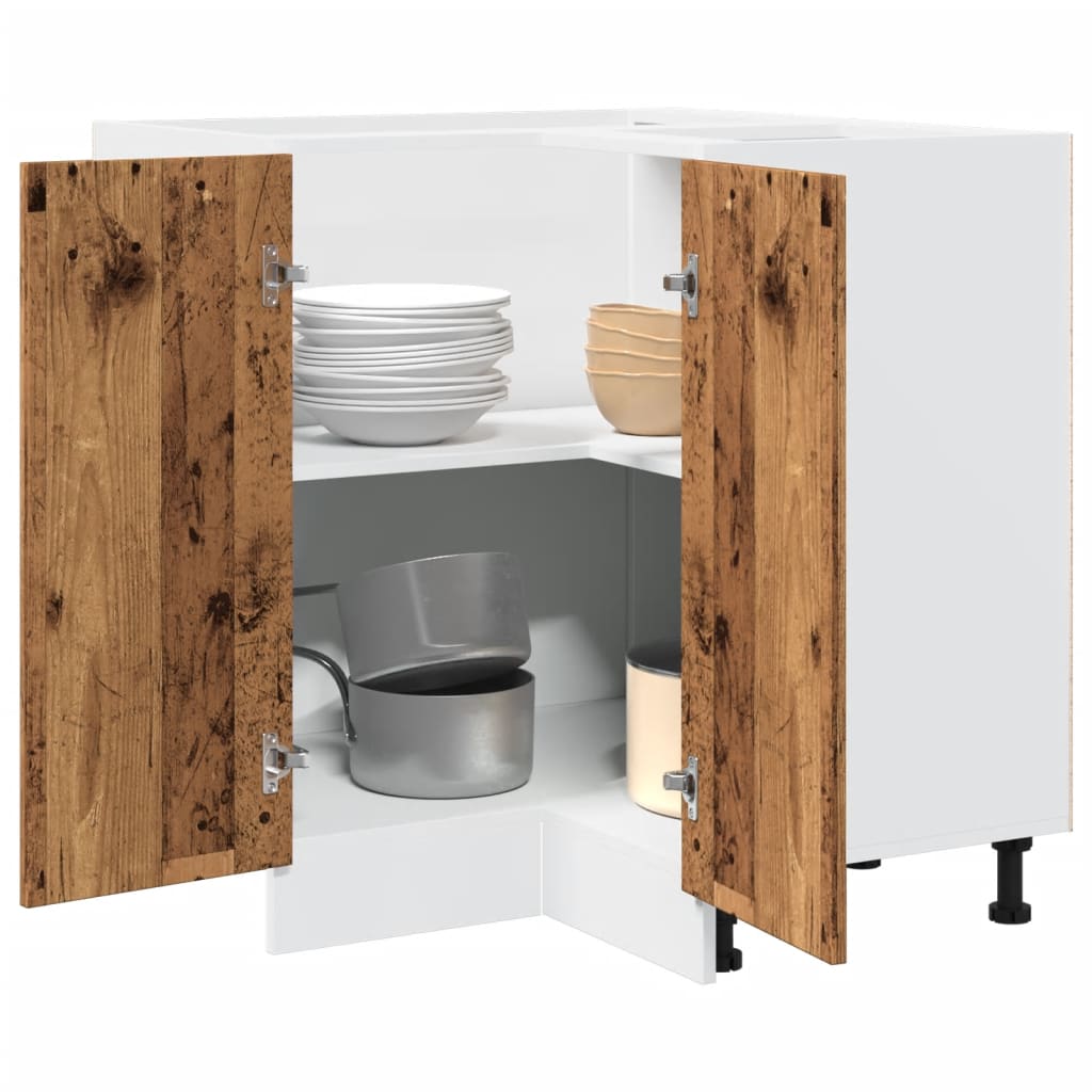 Kitchen Cabinet Lyon Old Wood 75.5x75.5x81.5 cm Engineered Wood