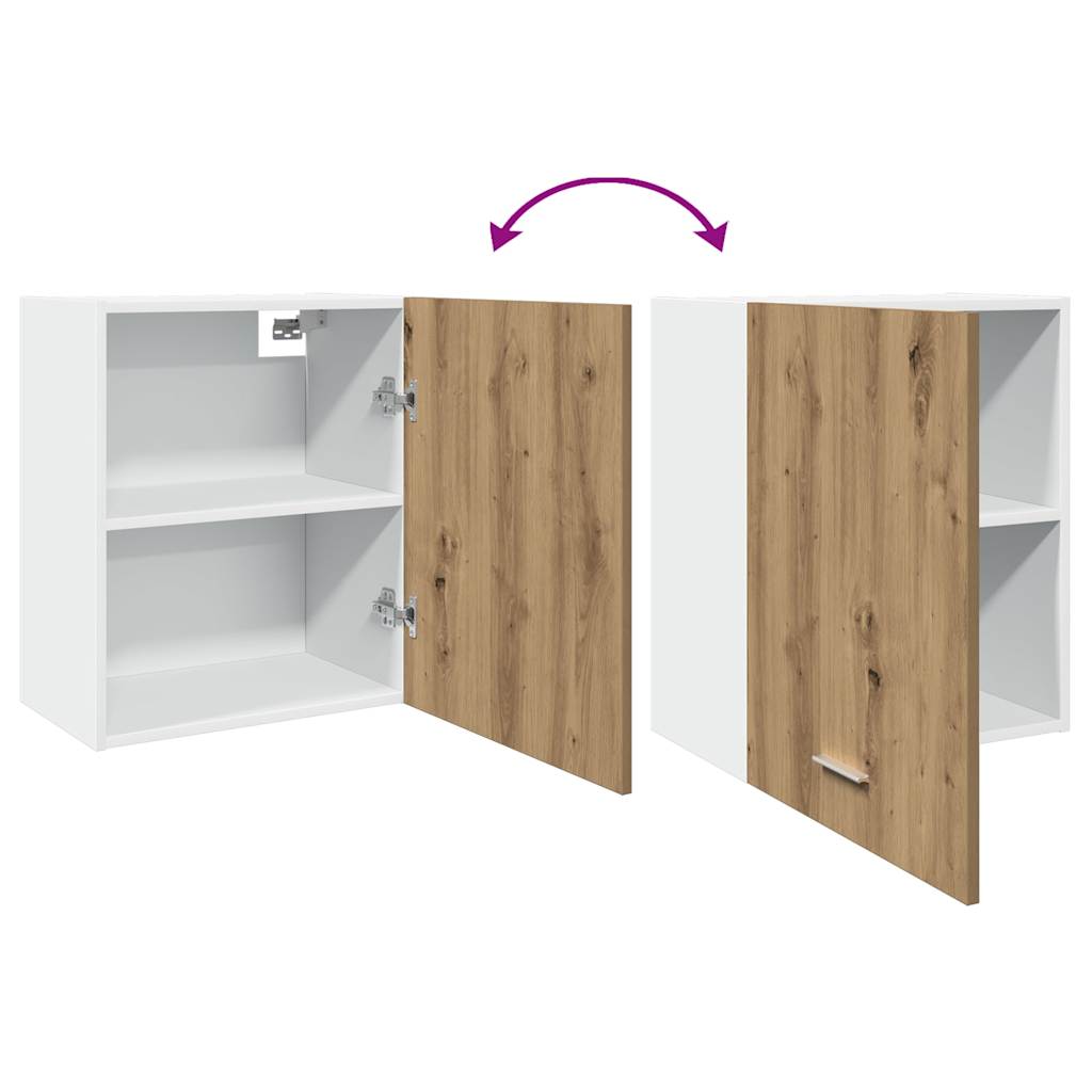 Hanging Cabinet Lyons 2 pcs Artisan Oak 50x31x60 cm Engineered Wood