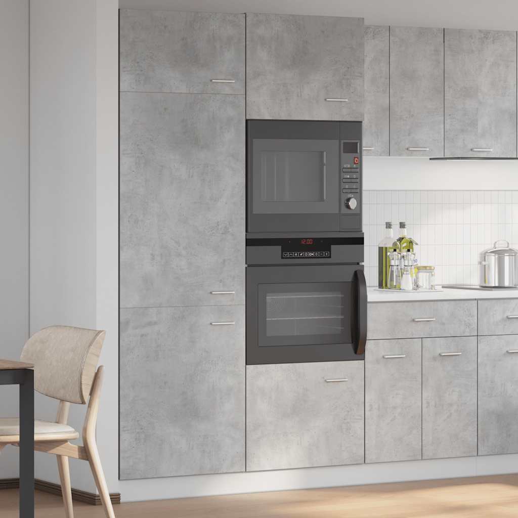 Refrigerator Cabinet "Lyon" Concrete Grey 60x57x207 cm